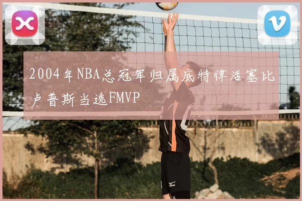 2004年NBA总冠军归属底特律活塞比卢普斯当选FMVP